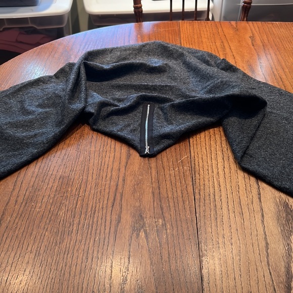 Le Nove Gray Wool Shrug With Zippers Made In Italy One Size - Picture 6 of 7
